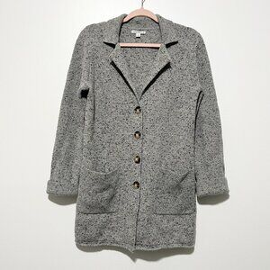 J Crew Womens Donegal Sweater Coat Cardigan S Gray Lambs Wool Quiet Luxury Lagom